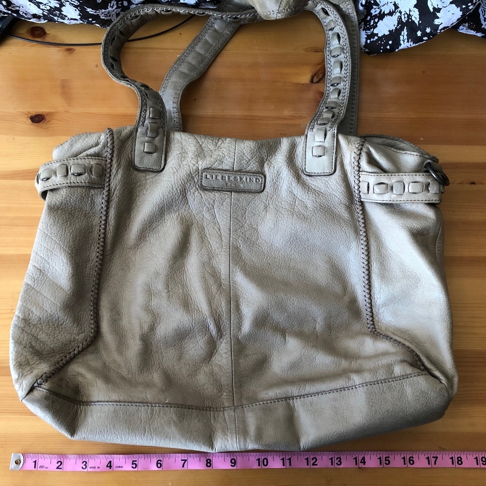 Liebeskind Berlin Taupe Soft Leather Large Handbag